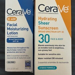 CeraVe moisturizer and Sunscreen bundle